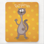 Funny weasel schwellender Cartoon Mousepad (Vorne)