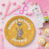 Funny weasel schwellender Cartoon Pappteller (Party)