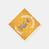 Funny weasel schwellender Cartoon Serviette (Ecke)