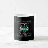 Funny Weather Watcher Gnomies St. Patrick's Day Kaffeetasse (Mittel)