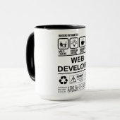 Funny Web Developer Handling Information Tasse (Vorderseite Links)