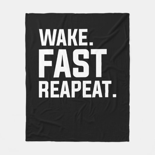 Funny Weckte Fast Repeat Graphic Sarcastic Fleecedecke (Vorderseite)