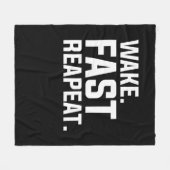 Funny Weckte Fast Repeat Graphic Sarcastic Fleecedecke (Vorderseite (Horizontal))