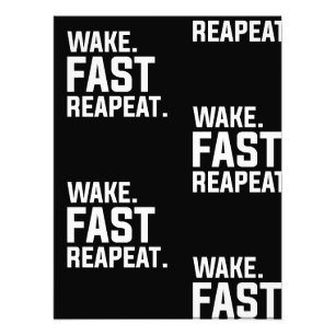 Funny Weckte Fast Repeat Graphic Sarcastic Fotodruck
