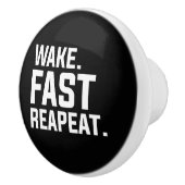 Funny Weckte Fast Repeat Graphic Sarcastic Keramikknauf (Rechts)