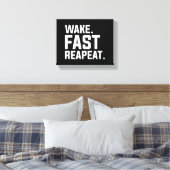 Funny Weckte Fast Repeat Graphic Sarcastic Leinwanddruck (Insitu (Schlafzimmer))