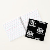 Funny Weckte Fast Repeat Graphic Sarcastic Notizblock (Innenseite)