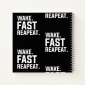 Funny Weckte Fast Repeat Graphic Sarcastic Notizblock (Rückseite)