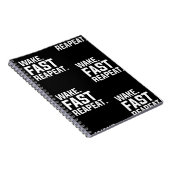 Funny Weckte Fast Repeat Graphic Sarcastic Notizblock (Rechte Seite)