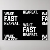 Funny Weckte Fast Repeat Graphic Sarcastic Poster (Vorne)