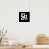 Funny Weckte Fast Repeat Graphic Sarcastic Poster (Küche)