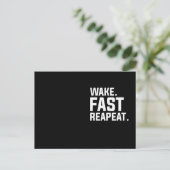 Funny Weckte Fast Repeat Graphic Sarcastic Postkarte (Stehend Vorderseite)