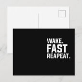 Funny Weckte Fast Repeat Graphic Sarcastic Postkarte (Vorne/Hinten)