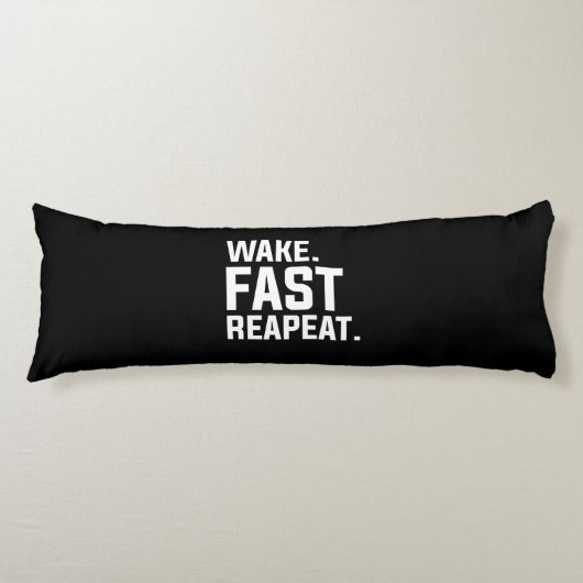 Funny Weckte Fast Repeat Graphic Sarcastic Seitenschläferkissen (Vorderseite)