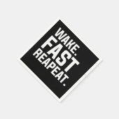 Funny Weckte Fast Repeat Graphic Sarcastic Serviette (Ecke)