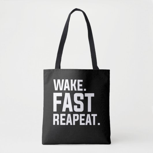 Funny Weckte Fast Repeat Graphic Sarcastic Tasche (Vorderseite)