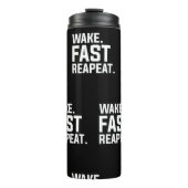 Funny Weckte Fast Repeat Graphic Sarcastic Thermosbecher (Vorderseite)