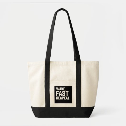 Funny Weckte Fast Repeat Graphic Sarcastic Tragetasche (Vorne)