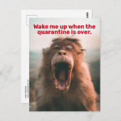 Funny Weckte mich auf, wenn die Quarantäne vorbei Postkarte (Vorne/Hinten)