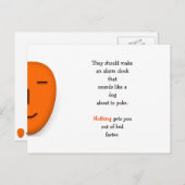 Funny Weckte up Dog Puke Alarm Uhr Joke Spaß LOL Postkarte (Vorne/Hinten)
