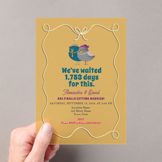 Funny Wedding Acrylic Einladungen (Insitu (Handheld))