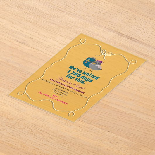 Funny Wedding Acrylic Einladungen (Ablage )