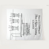 Funny Wedding Backdrop Photo Prop Wandteppich (Vorderseite (Horizontal))