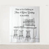 Funny Wedding Backdrop Photo Prop Wandteppich (Vorderseite)