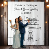 Funny Wedding Backdrop Photo Prop Wandteppich