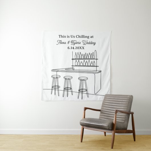 Funny Wedding Backdrop Photo Prop Wandteppich (Beispiel)