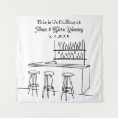 Funny Wedding Backdrop Photo Prop Wandteppich (Vorderseite)