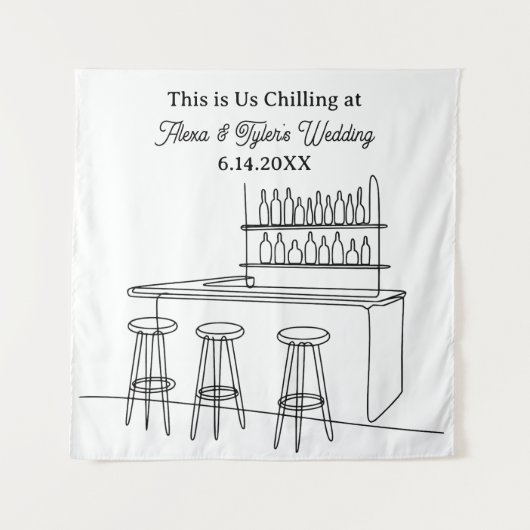 Funny Wedding Backdrop Photo Prop Wandteppich (Vorderseite)