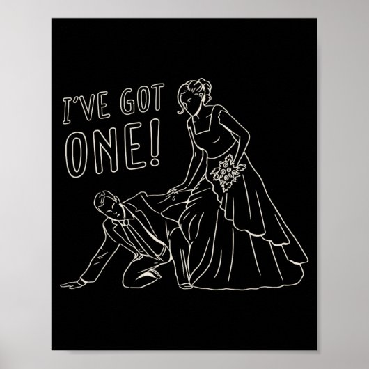 Funny Wedding Bridge and Groom Design Poster (Vorne)