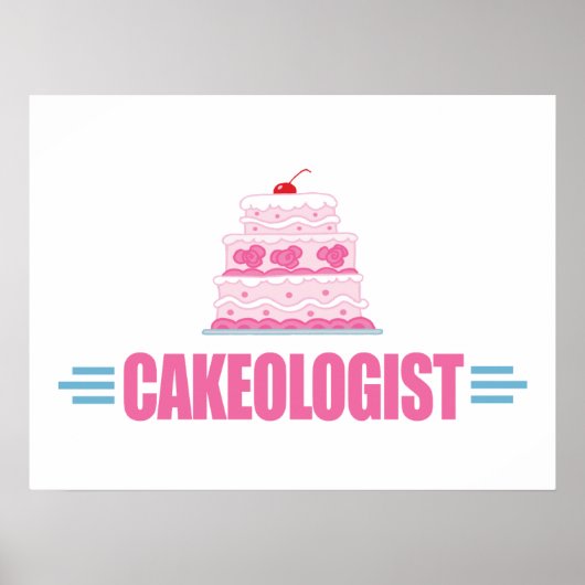 Funny Wedding Cake Lover Poster (Vorne)