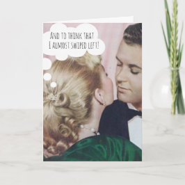 Funny Wedding Card für Paare, die sich online tref Karte
