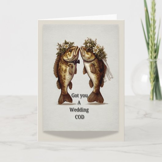 Funny Wedding Card | "Got Dir einen KABELJAU" Karte (Vorderseite)