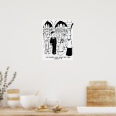 Funny Wedding Cartoon - Bridegroom Praktischer Wit Poster (Küche)