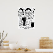 Funny Wedding Cartoon - Bridegroom Praktischer Wit Poster (Küche)