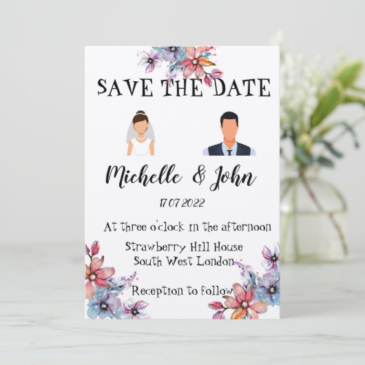 Funny Wedding Einladung   (Stehend Vorderseite)