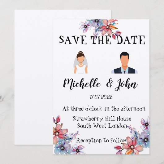 Funny Wedding Einladung   (Vorne/Hinten)