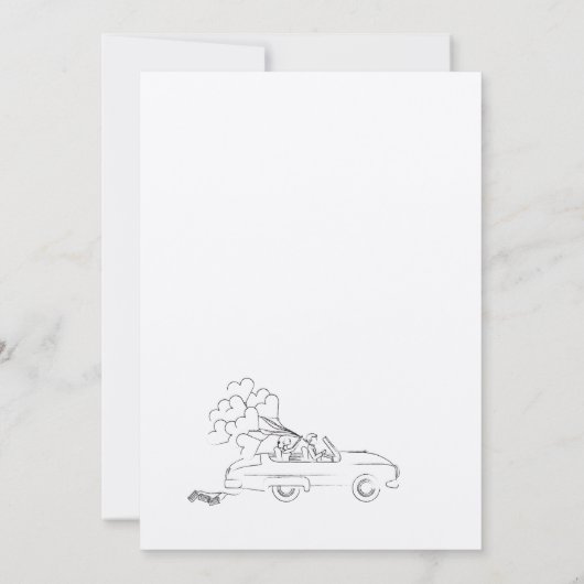 Funny Wedding Einladung (Rückseite)