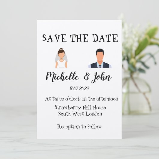 Funny Wedding Einladung (Stehend Vorderseite)