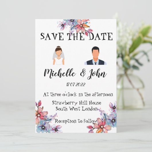 Funny Wedding Einladung   (Stehend Vorderseite)