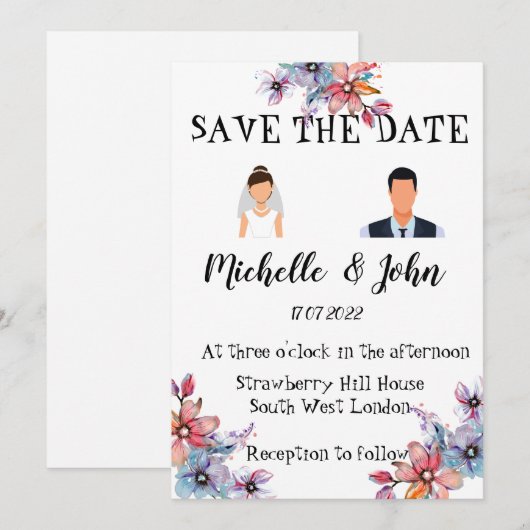 Funny Wedding Einladung (Vorne/Hinten)