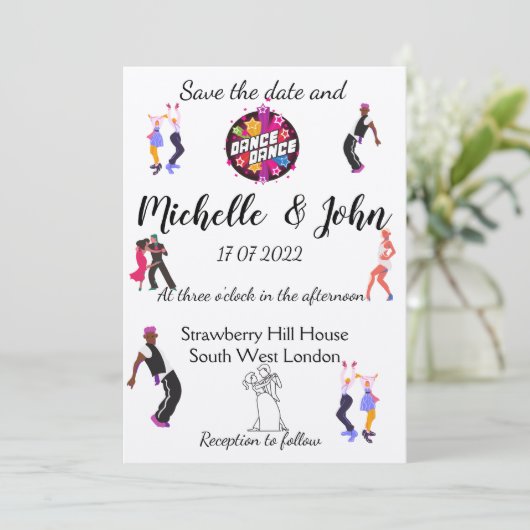 Funny Wedding Einladung  (Stehend Vorderseite)