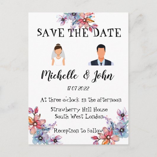 Funny Wedding Einladung Postkarte (Vorderseite)