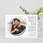 Funny Wedding Foto Save the Date (Stehend Vorderseite)