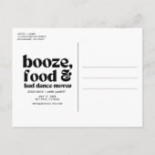 Funny Wedding Foto Save the Date Ankündigungspostkarte (Rückseite)