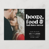 Funny Wedding Foto Save the Date Ankündigungspostkarte (Vorderseite)