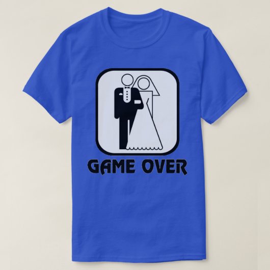 Funny Wedding Game Over T-Shirt (Design vorne)